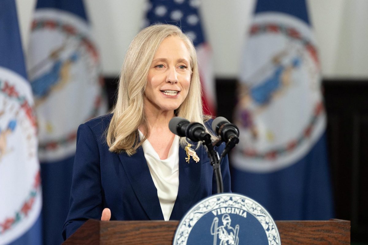 Virginia Governor Abigail Spanberger  in Williamsburg, Virginia, U.S. Mike Kropf/Pool via REUTERS