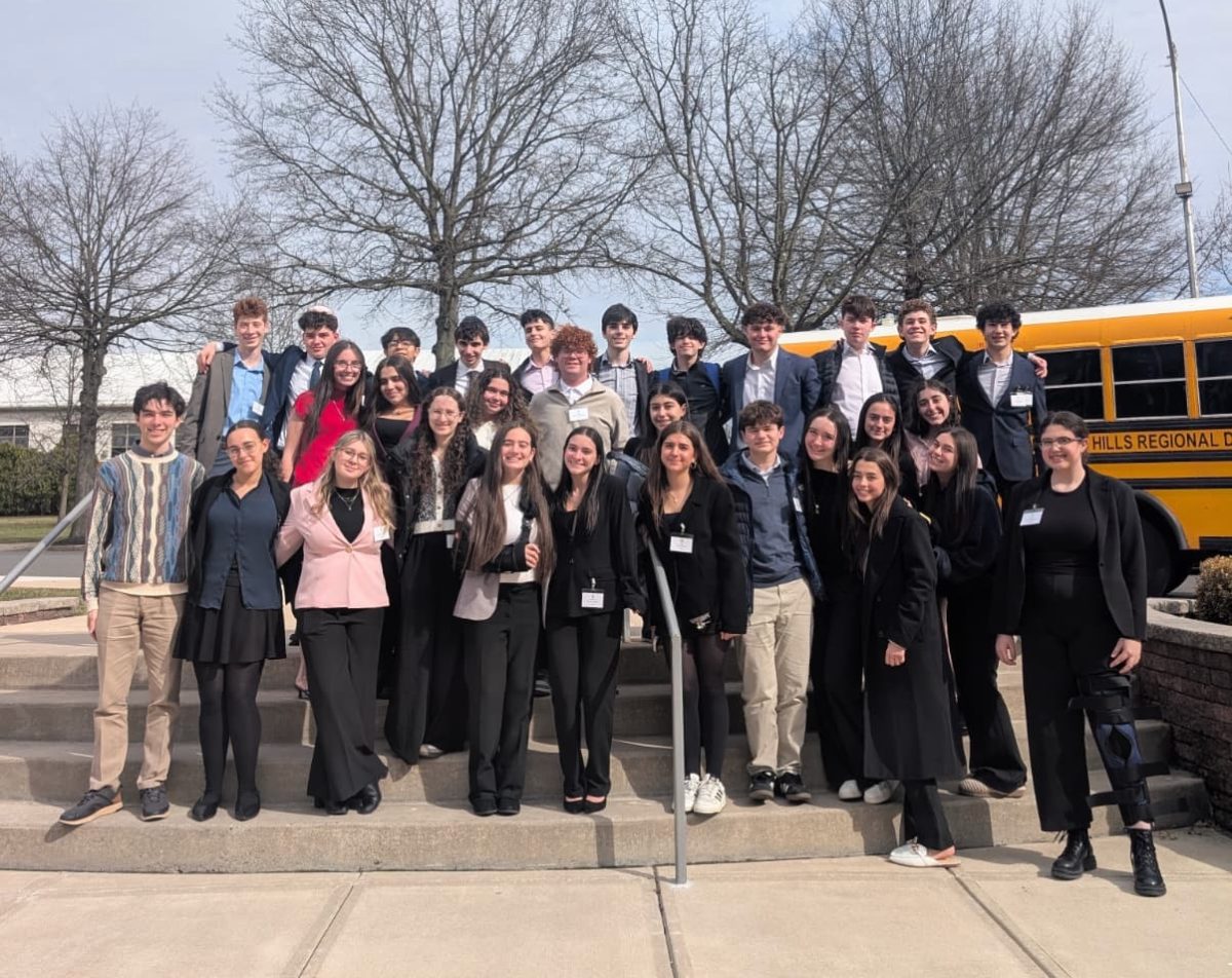 The GOA Model Congress delegation poses for a group photo on the steps at Rider University on March 20th, 2026.