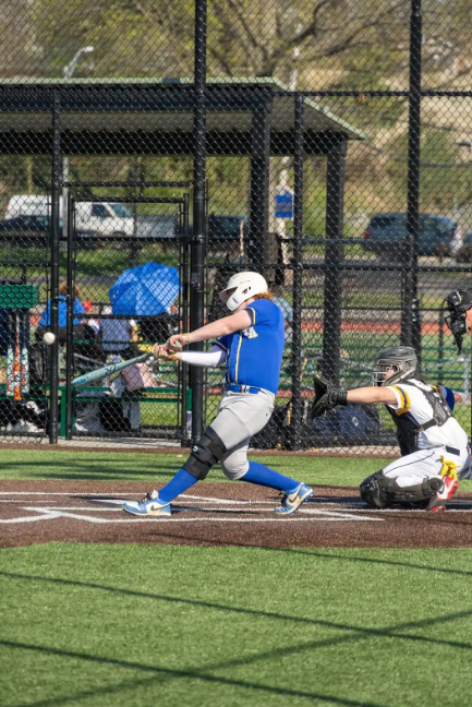Bryson Skolnick connects on a pitch to drive in runs for GOA Baseball.